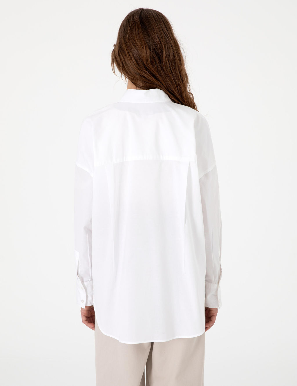 Beyaz Oversize Uzun Kollu G_mlek - Pierre cardin фото 5