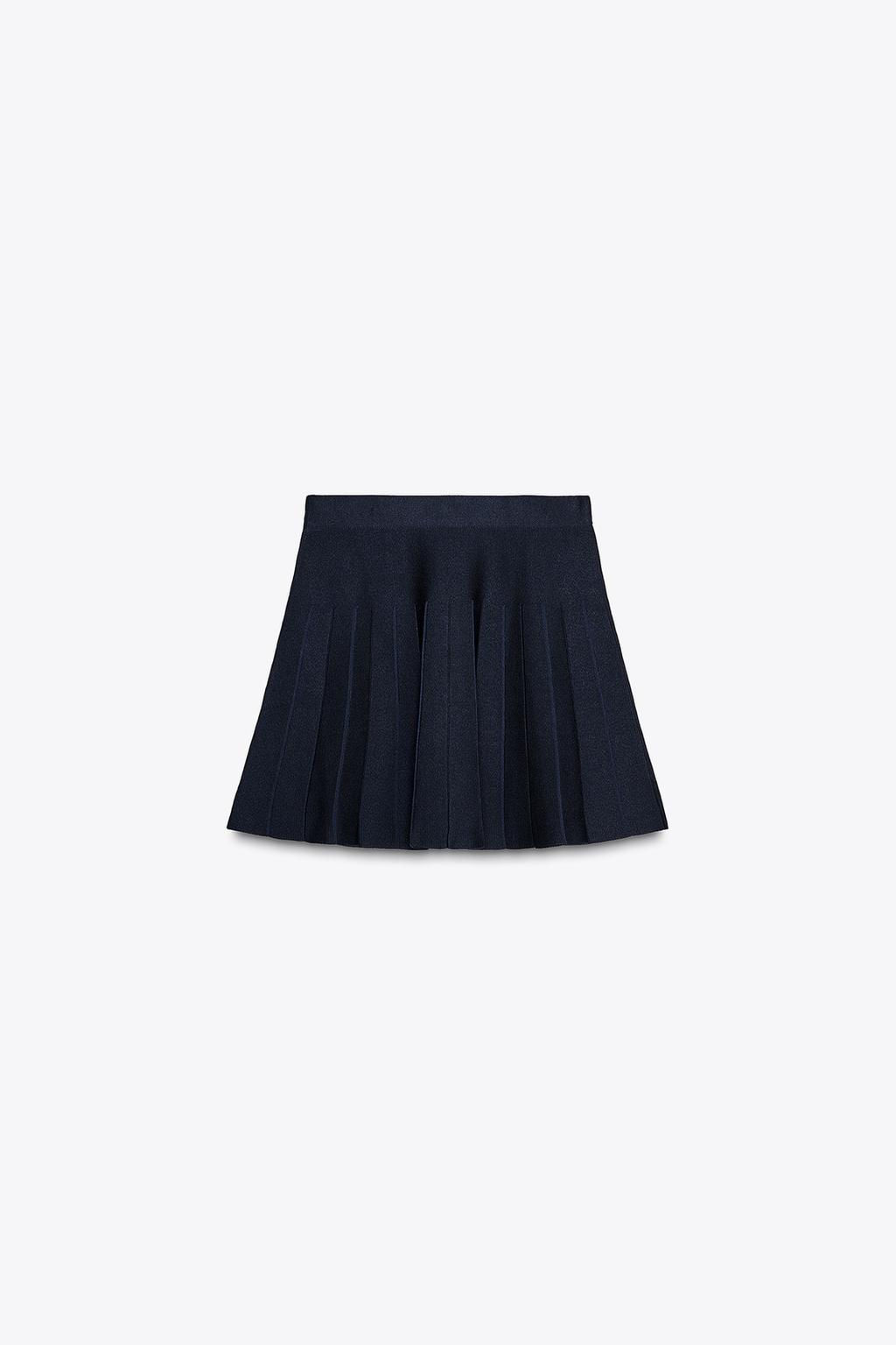 BOX PLEAT KNIT MINI SKIRT - Zara фото 5
