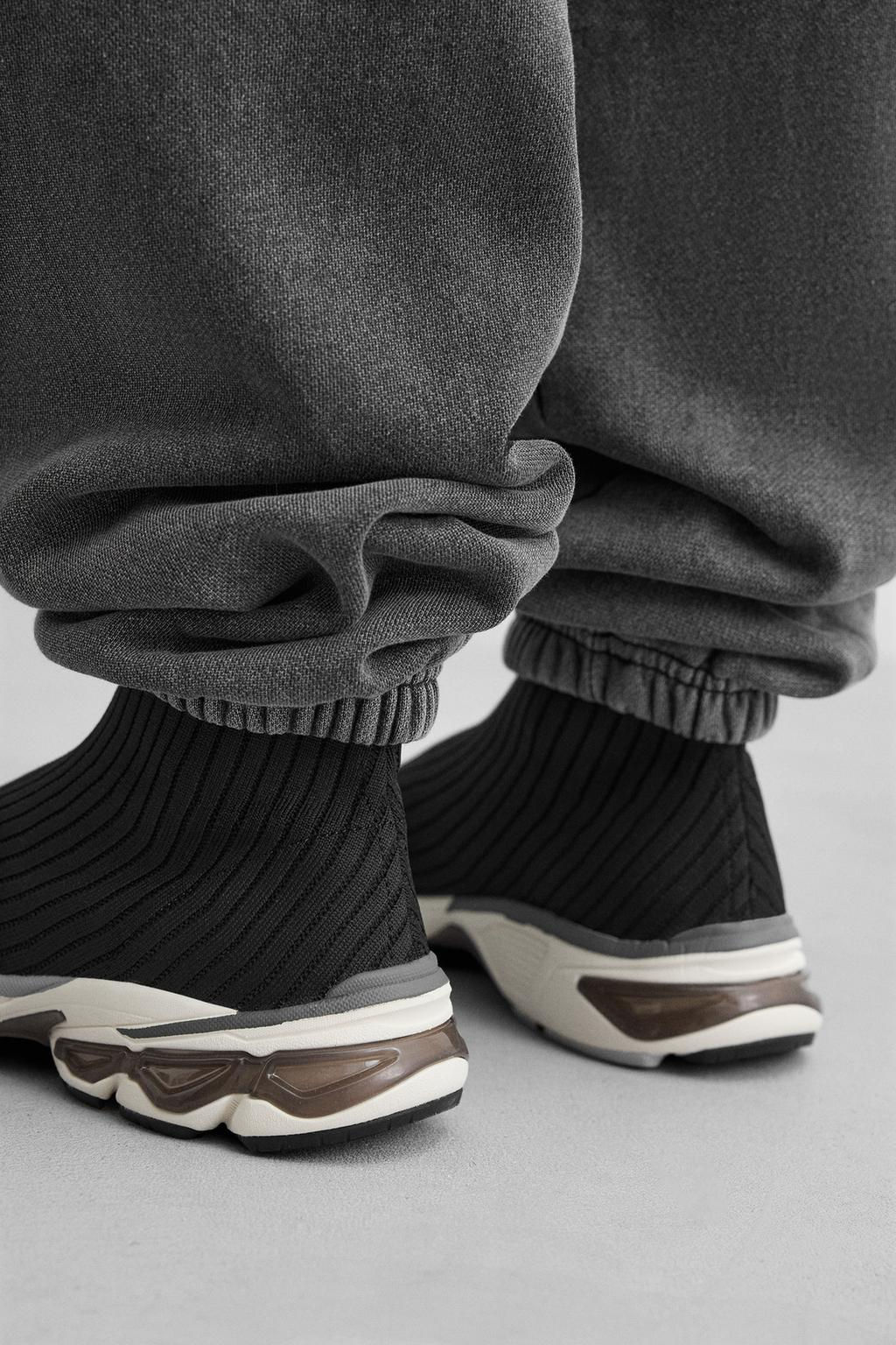 FABRIC HIGH-TOP SNEAKERS - Zara фото 4