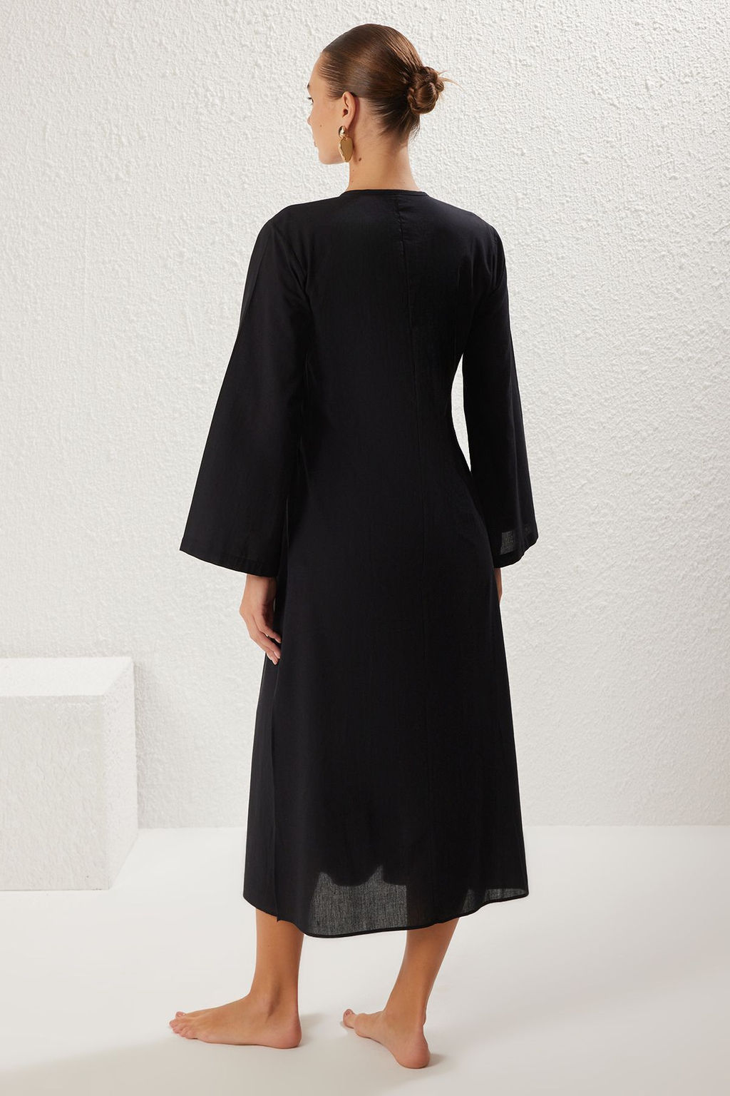 K?rm?z? Dokuma Buzgulu %100 Pamuk Maxi Plaj Elbise TBESS25EL00015 - Trendyolmilla фото 14