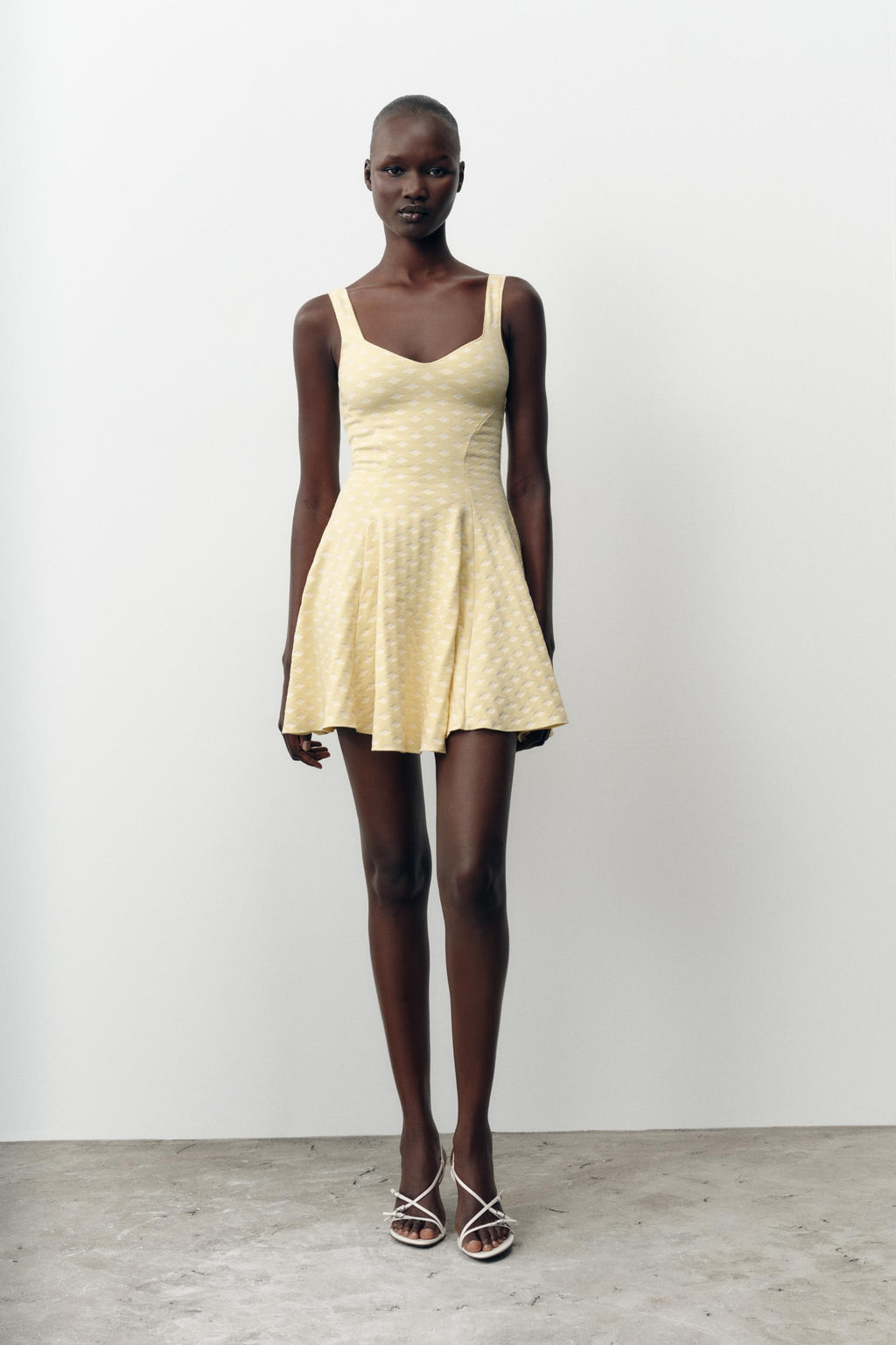 JACQUARD STRETCH SKATER DRESS - Zara фото 9