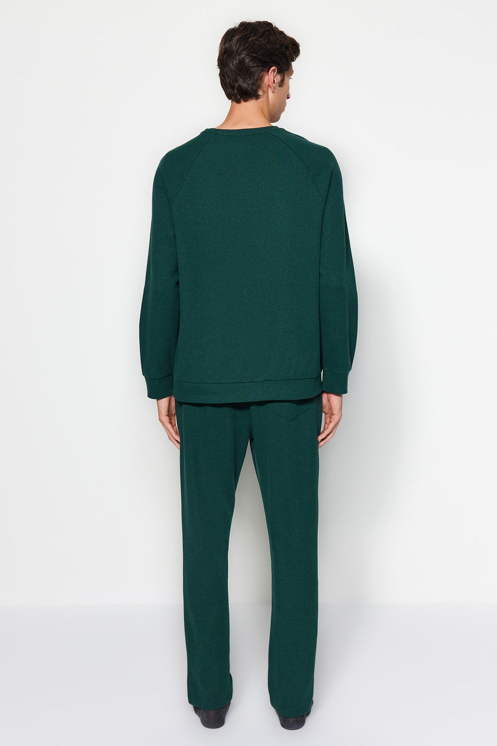 TRENDYOL MAN Lacivert Regular Fit Waffle Orme Pijama Tak?m? TMNAW23PT00015 - Trendyolmilla фото 14
