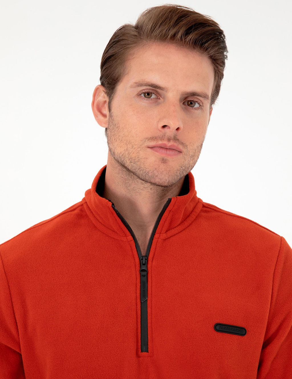 Kiremit Regular Fit Yar_m Fermuarl_ Polar Sweatshirt