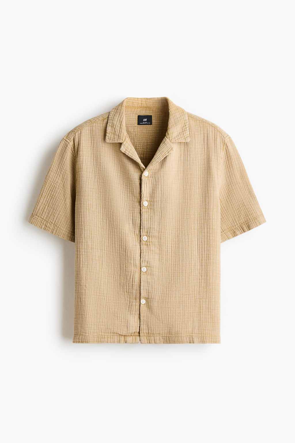 Camisa de muselina de manga corta Relaxed Fit - H&m фото 2
