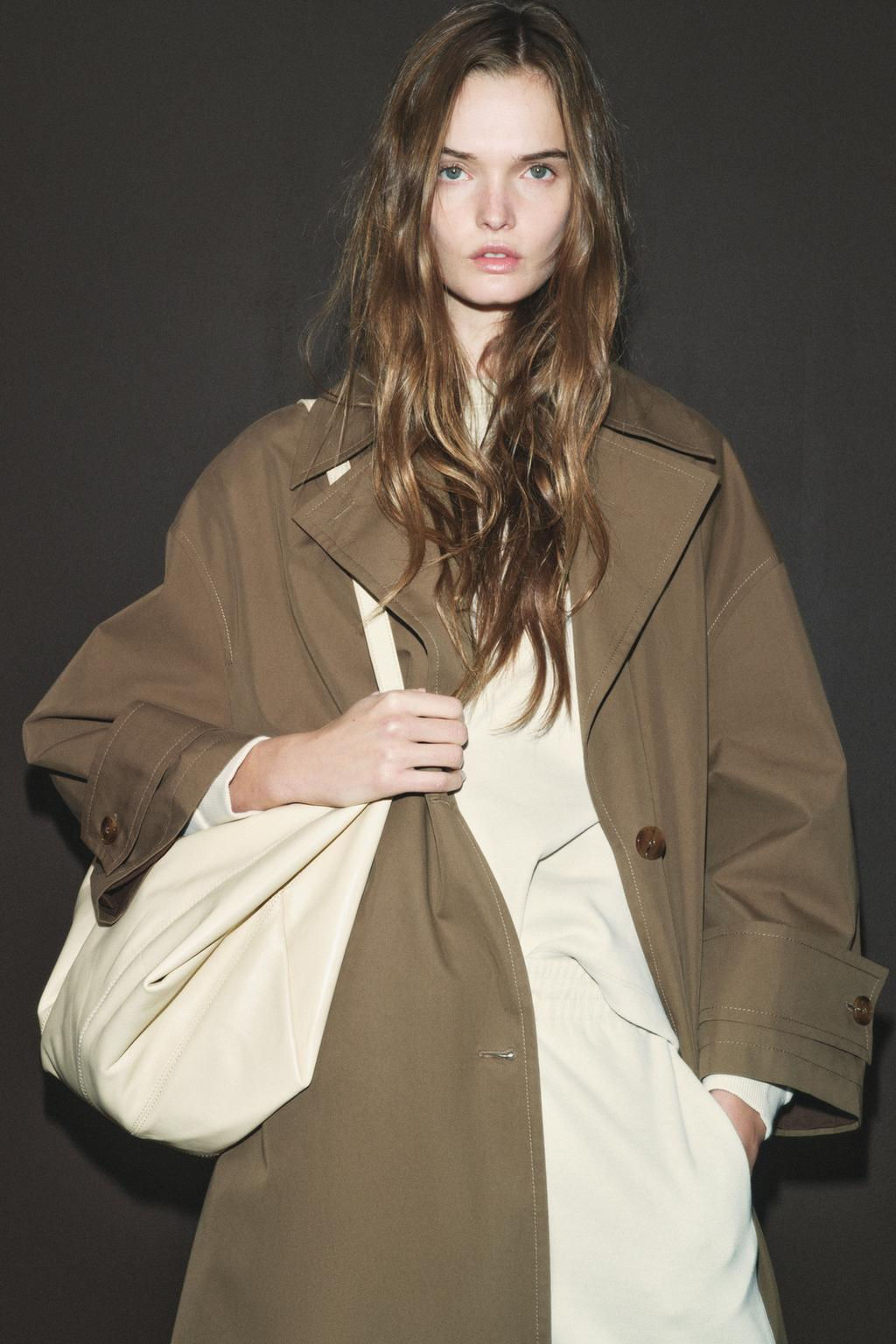 OVERSIZE LAYERED TRENCH COAT ZW COLLECTION - Zara фото 4