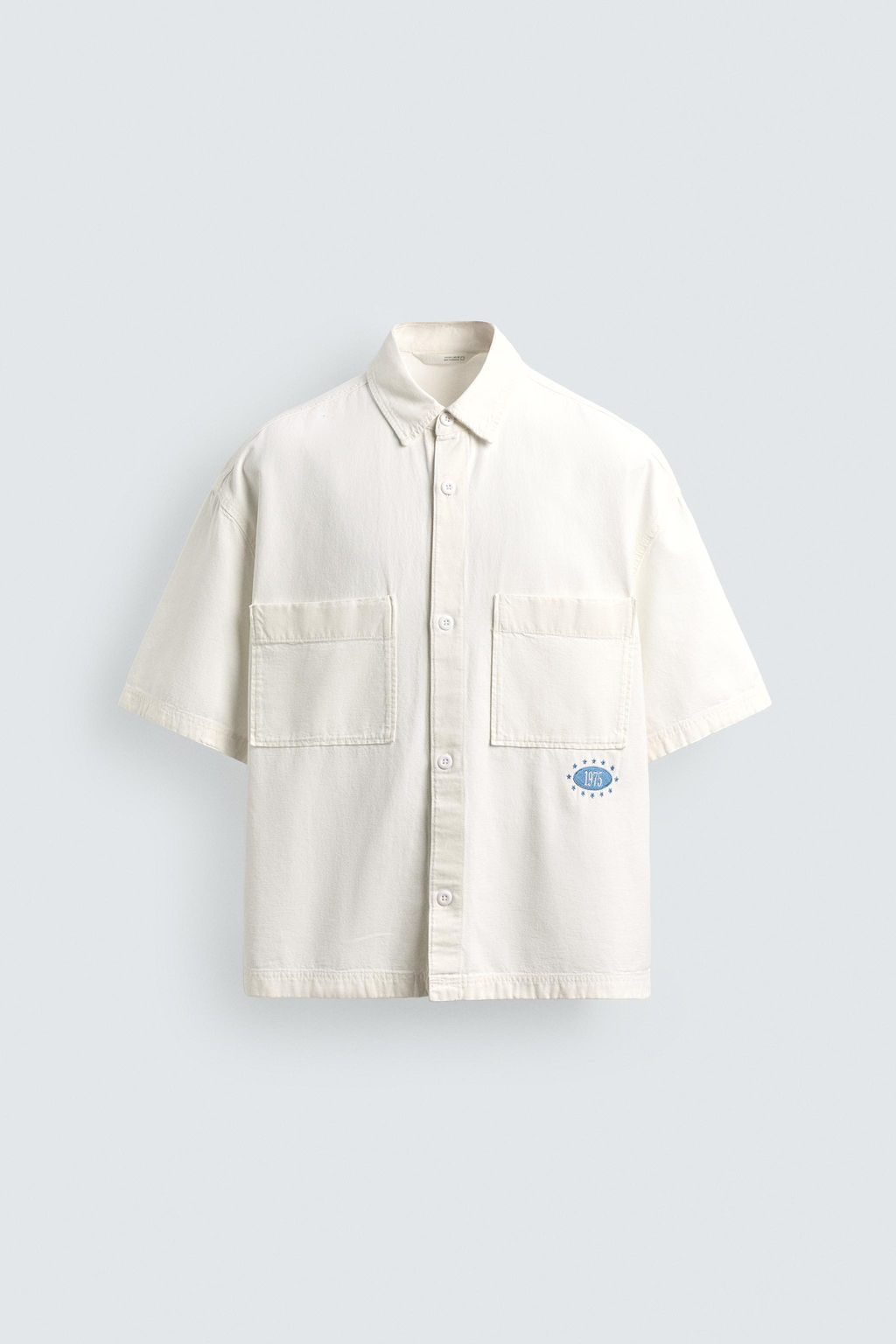 CAMISA RELAXED FIT ESTAMPADOS LAVADOS / Blanco roto - Zara фото 8