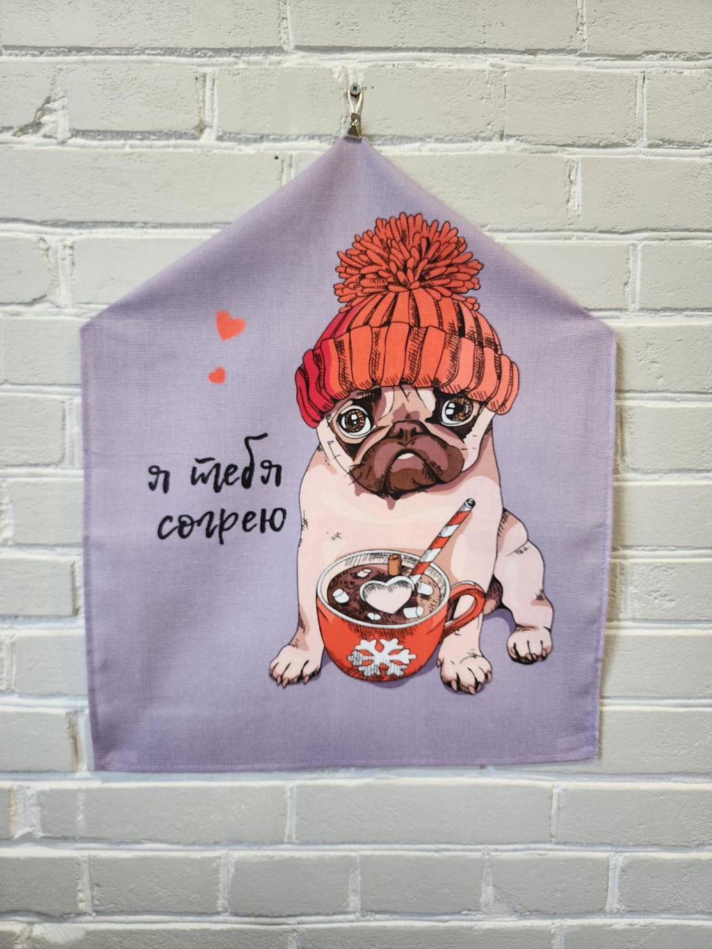 К-т полотенец Пёсели 50*60 см. - 3 шт. рогожка хлопок 100% - Лен поволжья фото 4