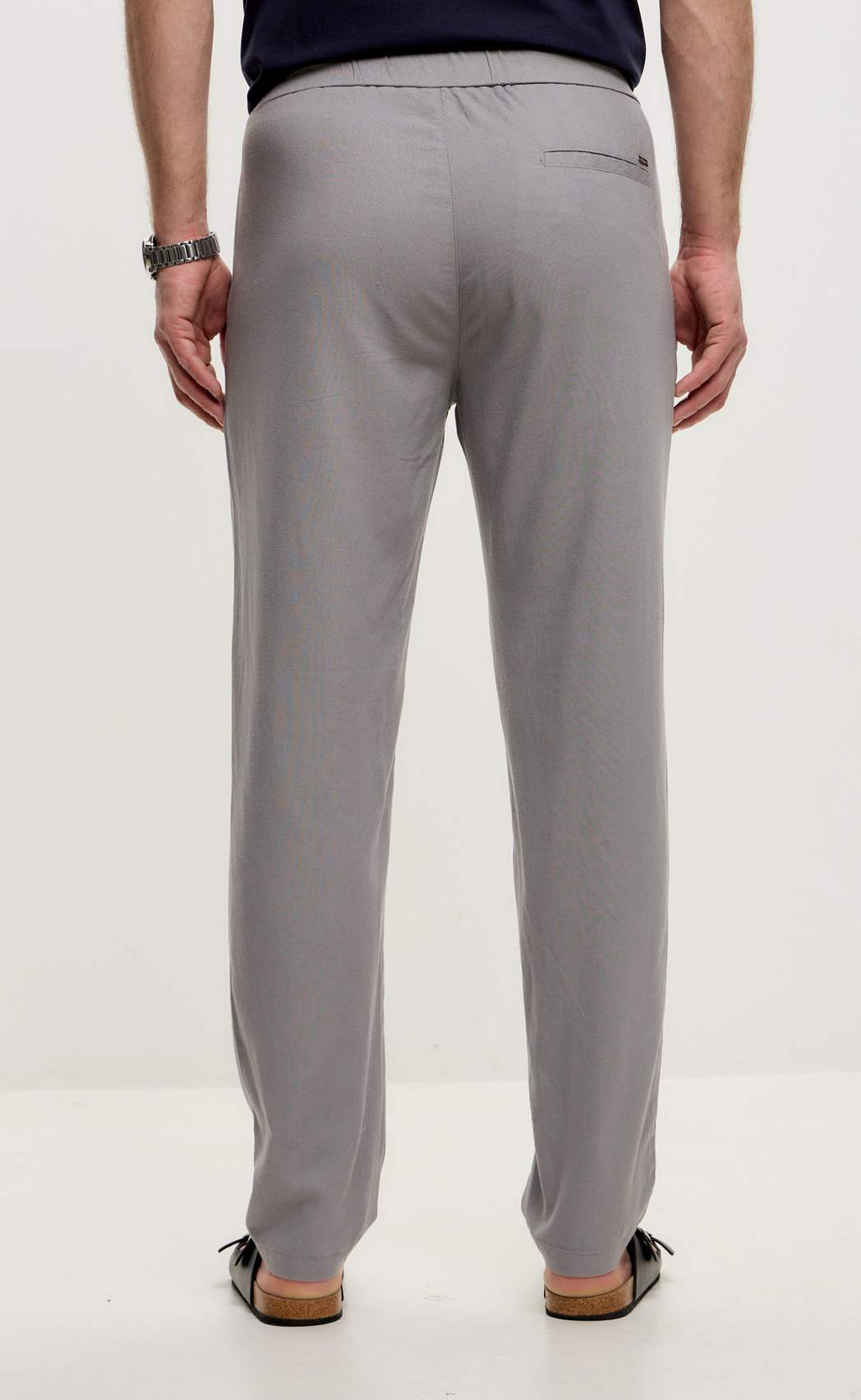 Брюки лен Р211-0872 l.grey