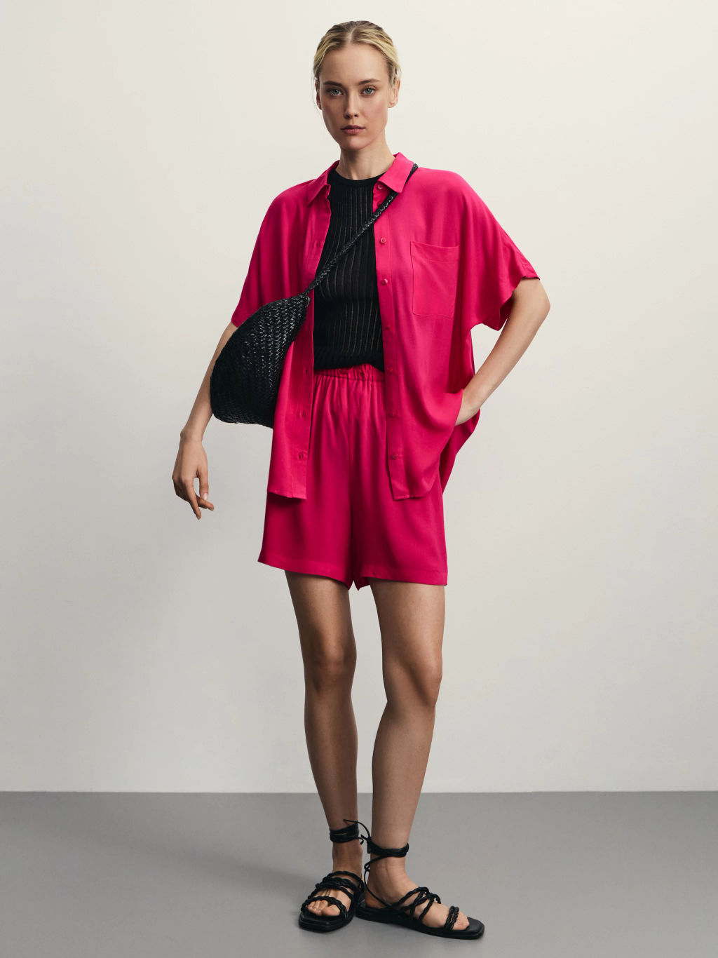 Шорты из вискозы с эластичным поясом / Zarina фото 2