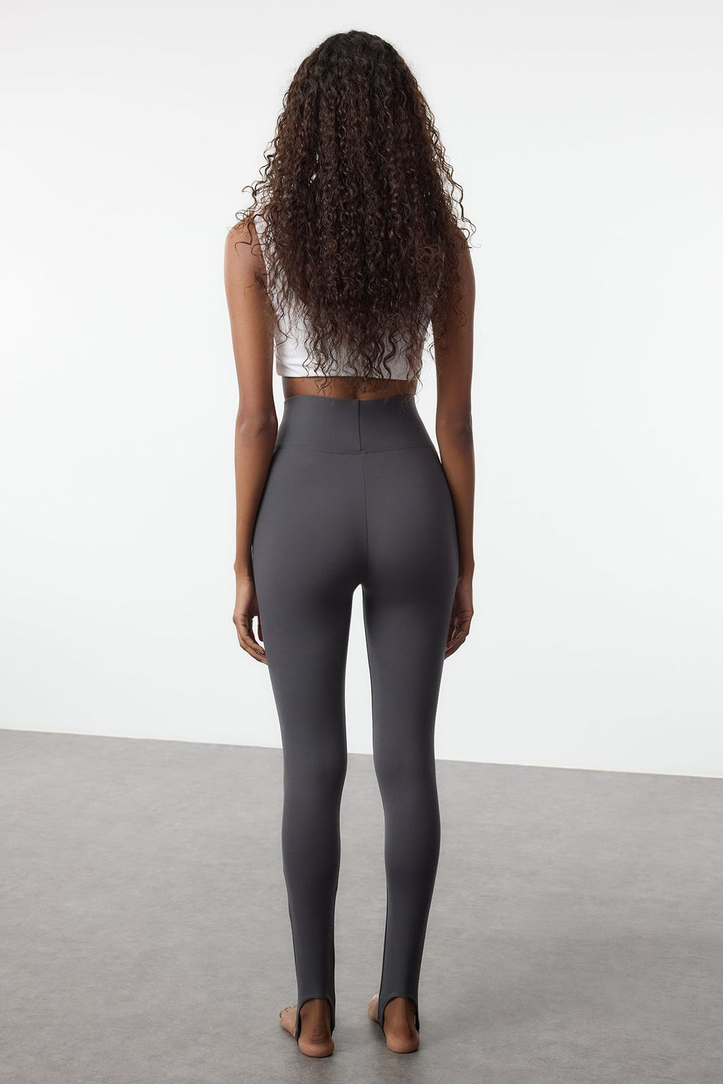 TRENDYOLMILLA Siyah F?rcal? Soft Kumas Fuzo Tam Boy Yoga Orme Spor Tayt THMAW25TY00009  фото 22