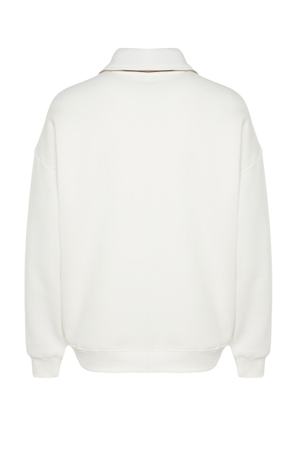 TRENDYOL MAN Vizon Oversize/Genis Kesim Renk Bloklu Ici Polar/S?cak Tutan Sweatshirt TMNAW24SW00130 - Trendyolmilla фото 8