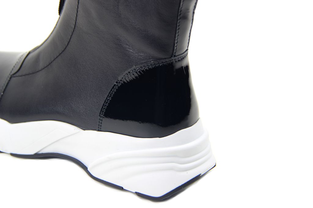 Ботинки EDART 330.L.2021w.black+lacq/мех