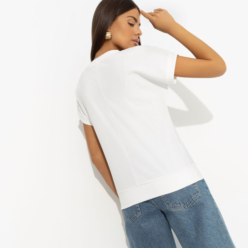 Футболка в рубчик Искусство строить глазки - Charutti фото 11