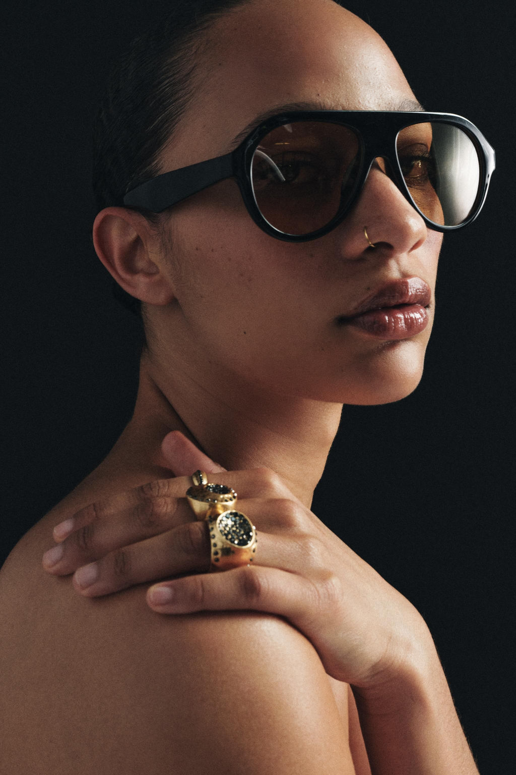 PACK 3 ANILLOS MET?LICOS BRILLOS / Dorado - Zara фото 2