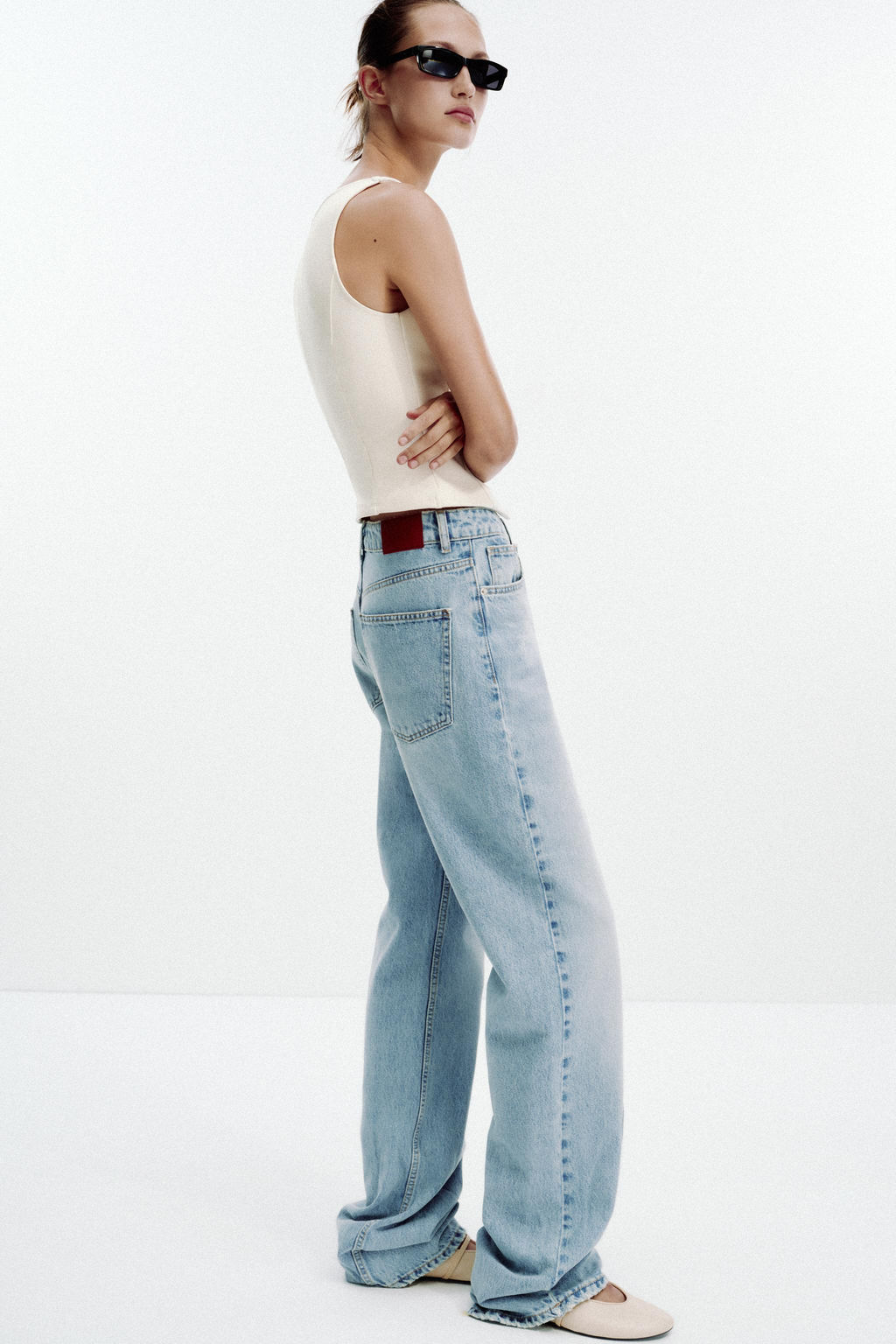 V-NECK INTERLOCK TOP - Zara фото 3