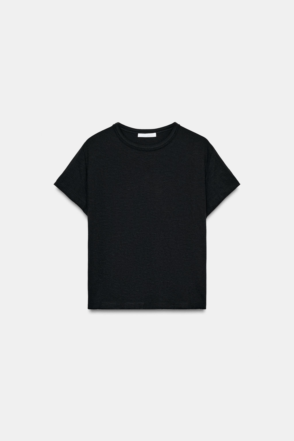 CAMISETA ALGOD?N MANGA CORTA / Carb?n - Zara фото 5