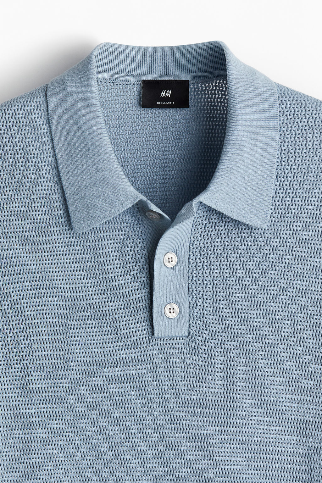 Polo en punto calado Regular Fit - H&m фото 3