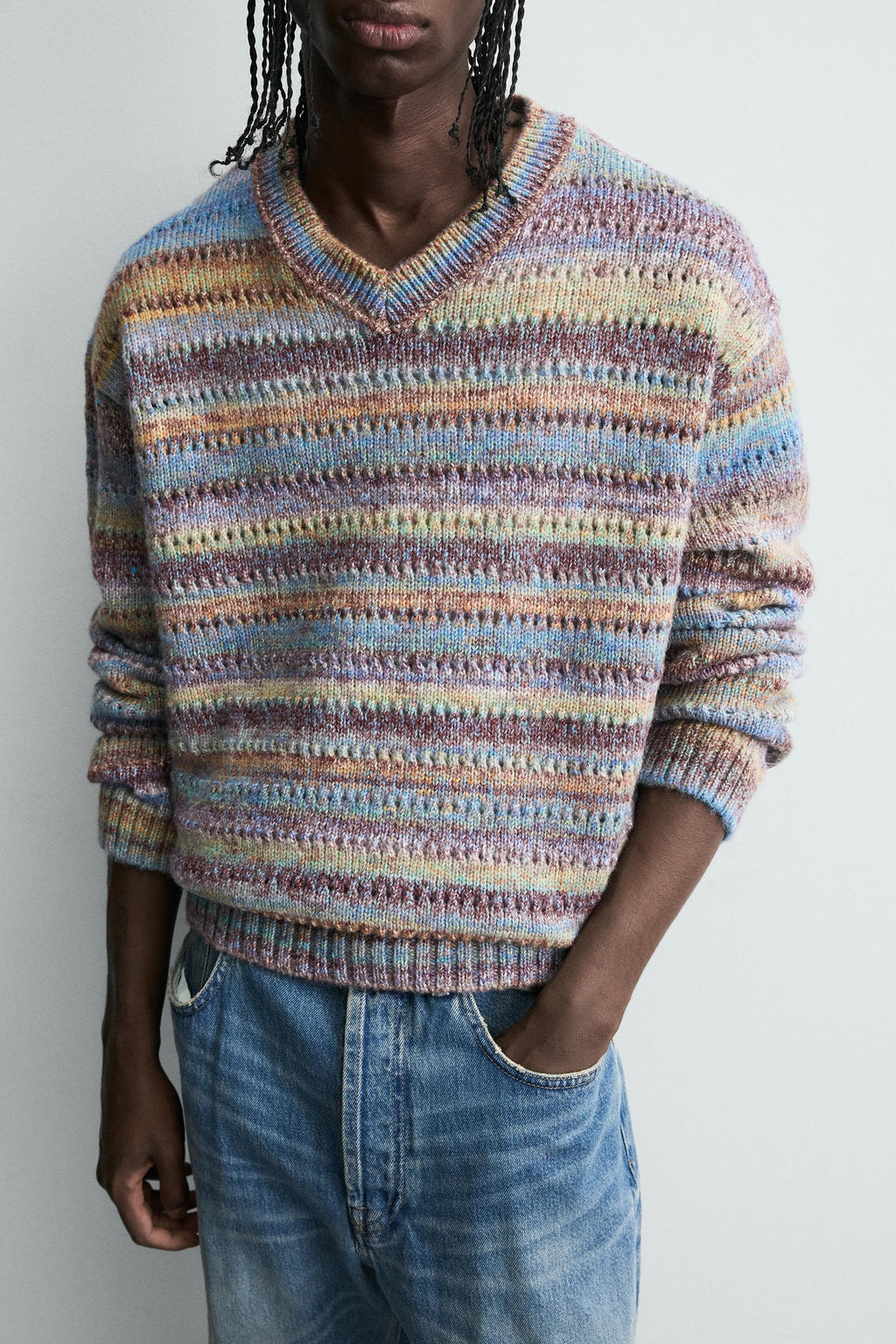 OPENWORK STRIPED SWEATER - Zara фото 6