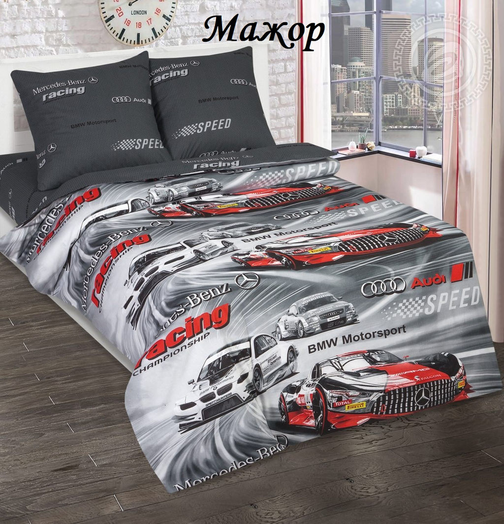 Комплект постельного белья Мажор, 1,5-сп Поплин