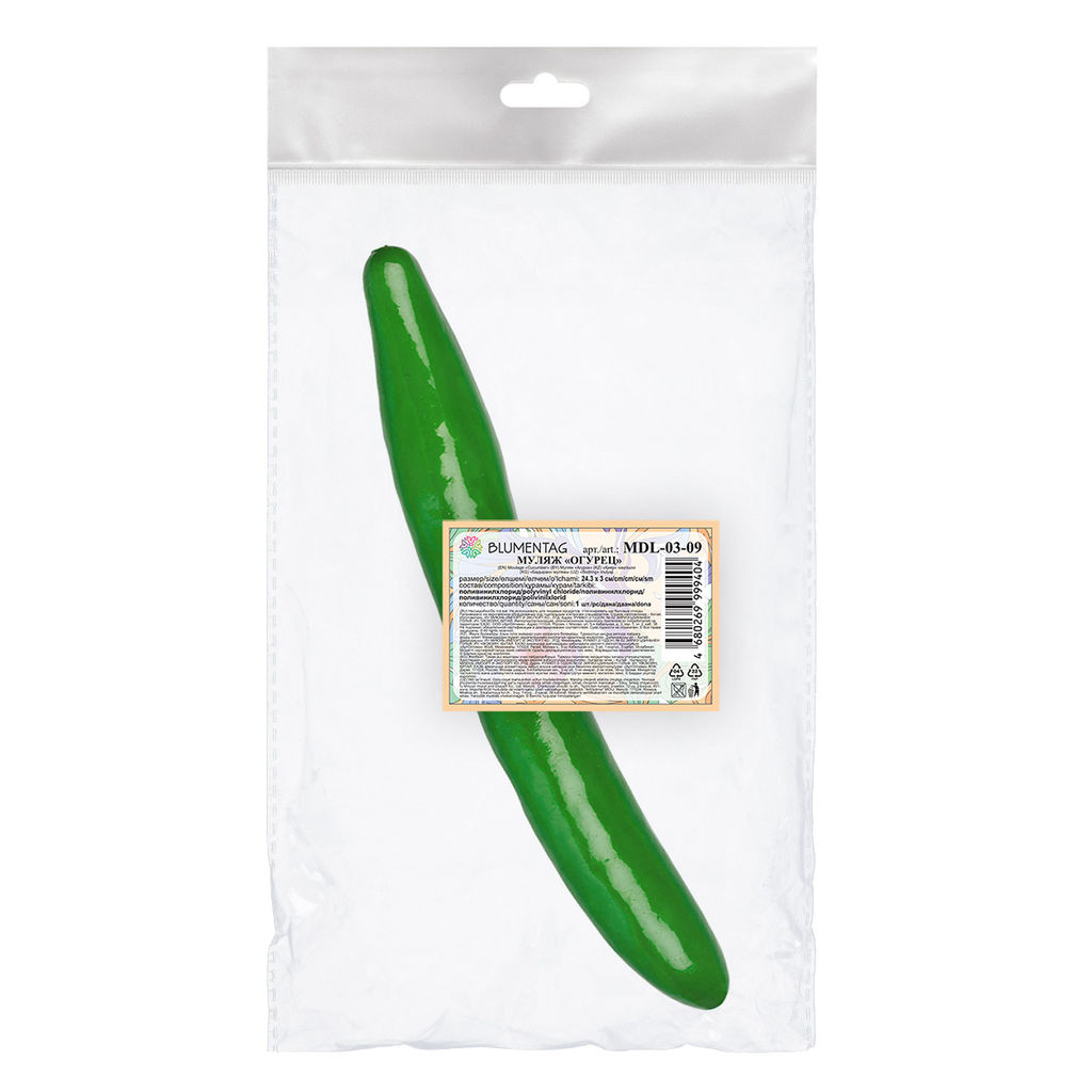 Blumentag MDL-03-09 Муляж Огурец 6 х 1 шт. d 3.2 см 24.1 см фото 3