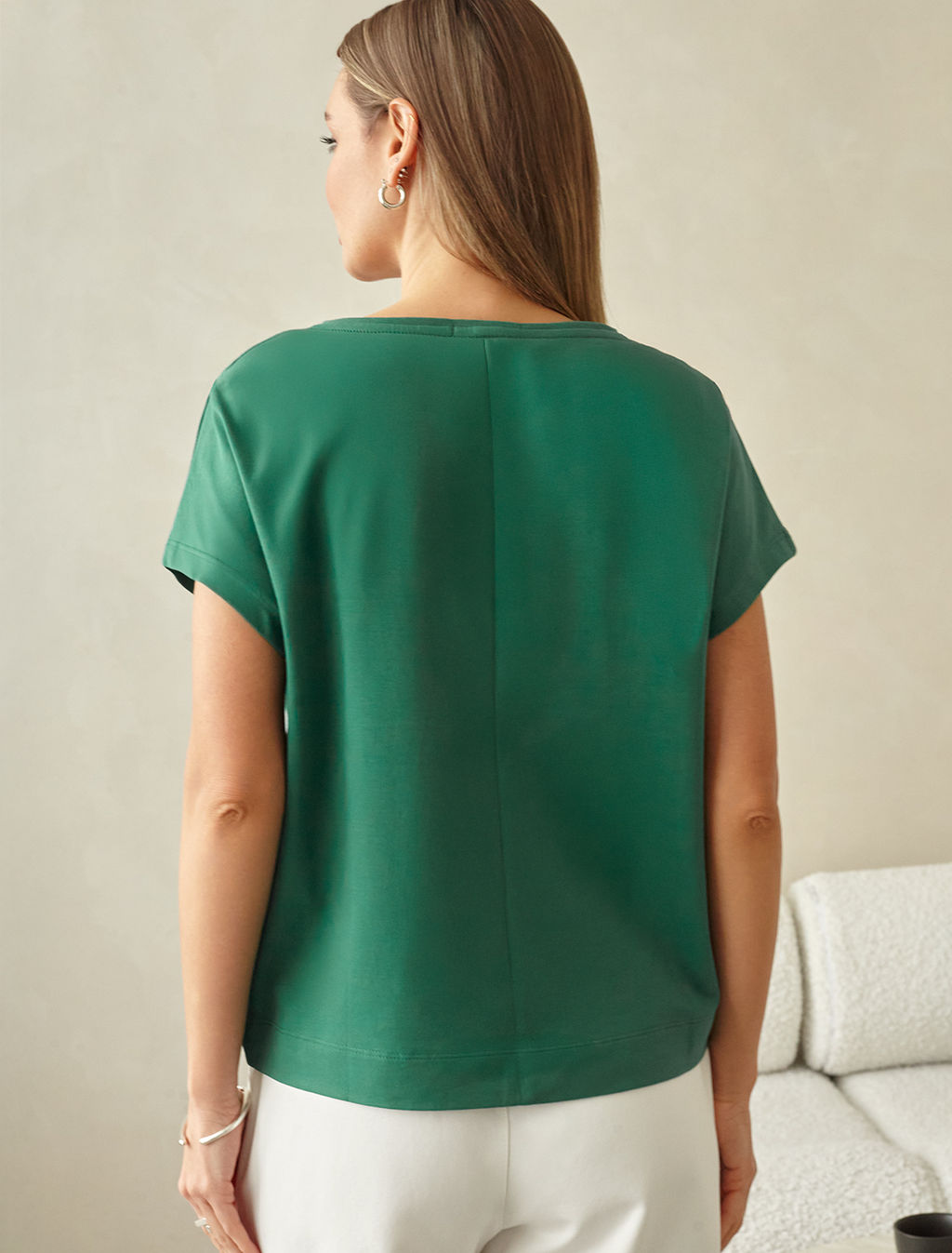 Футболка Vilatte из хлопка зеленый  фото 4