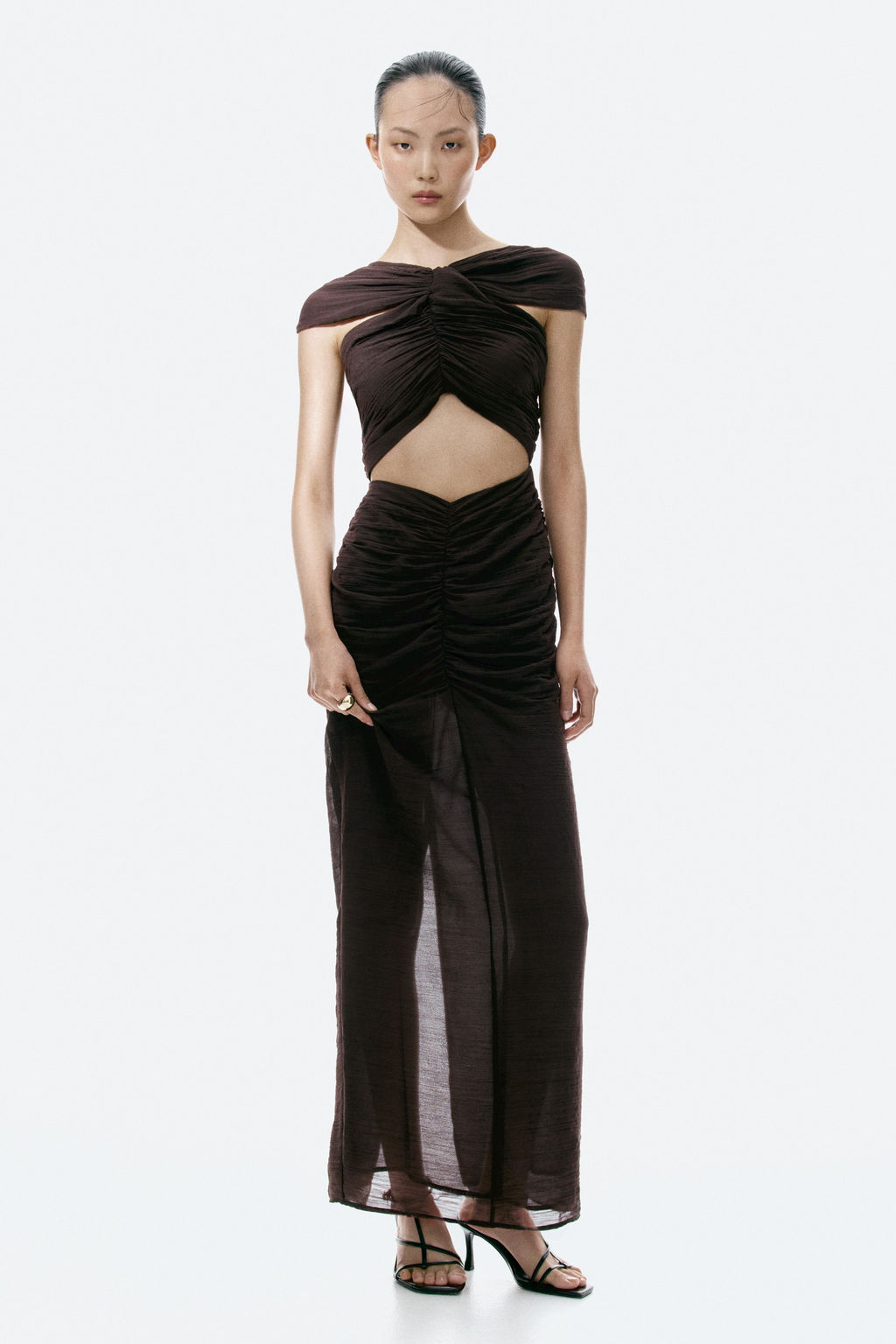 Vestido cut-out con detalle efecto capa - H&m фото 5