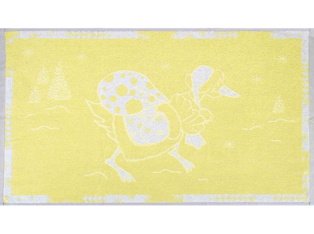 6с103.412ж1 Гусь-мороз(лимонно-серый) Полотенце махровое 50х90см