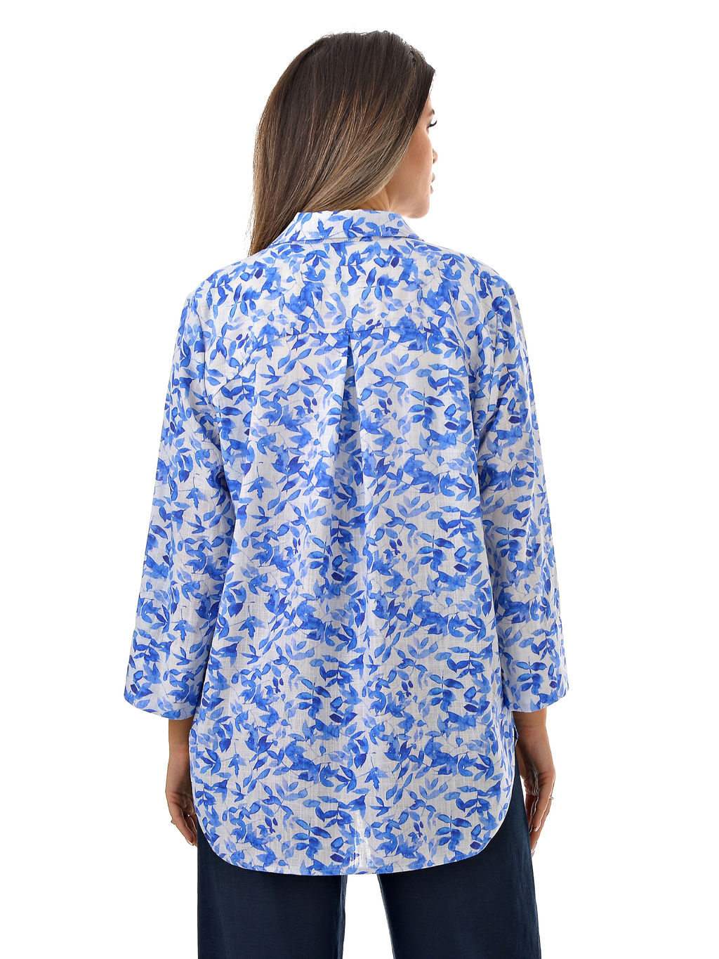 Дышащая легкая Рубашка 20% лен 80%вискоза - А+б коллекция фото 6