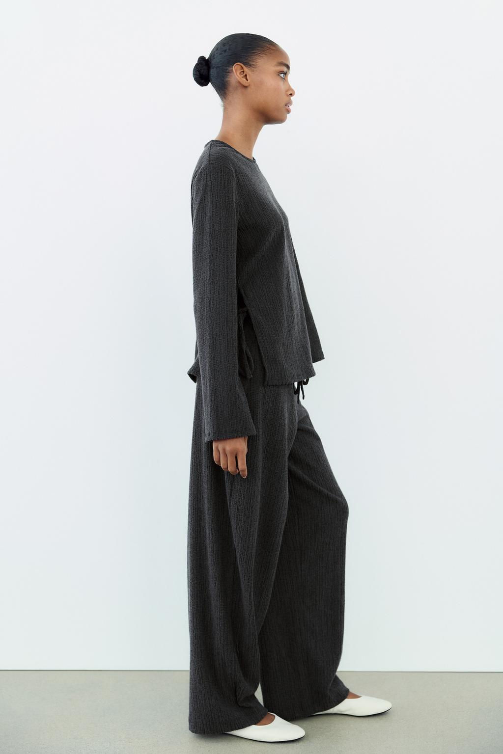 TEXTURED TOP WITH BOW - Zara фото 17