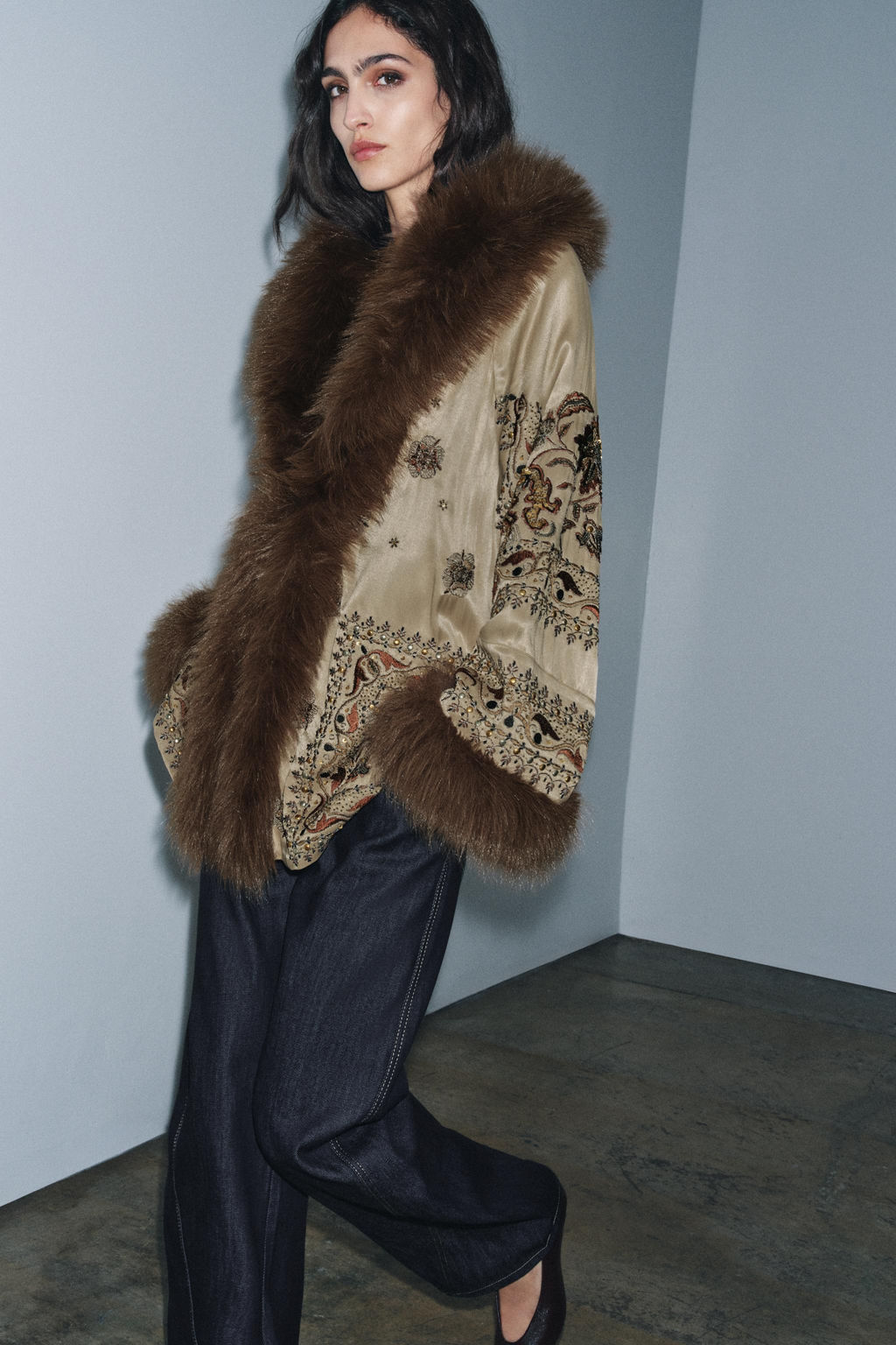 ZW COLLECTION LIMITED EDITION EMBROIDERED KIMONO - Zara фото 5