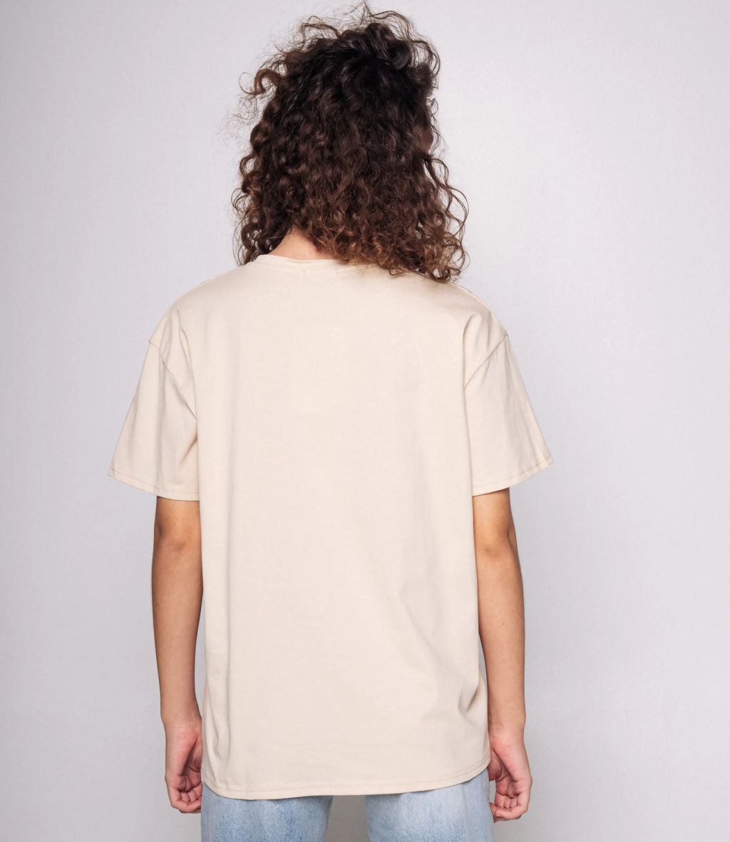 Футболка #КТ555 (1), светло-бежевый