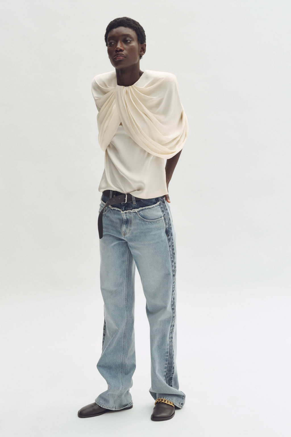 Top drapeado de sat?n - H&m фото 5