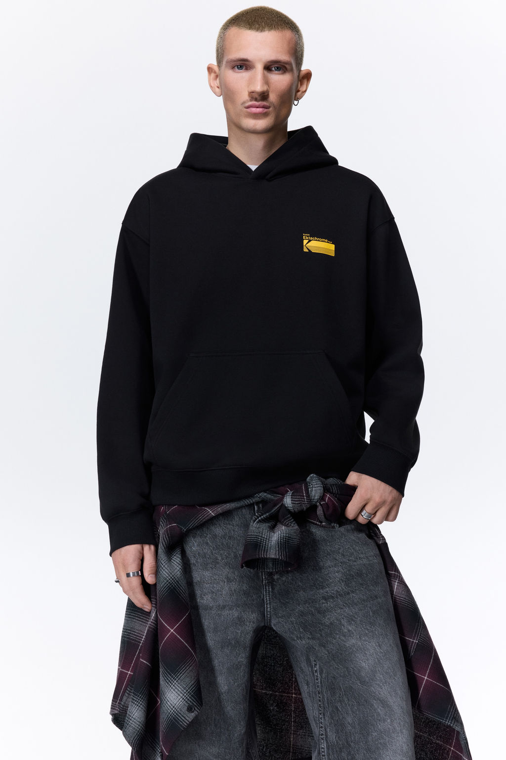Sudadera estampada con capucha Loose Fit - H&m фото 6
