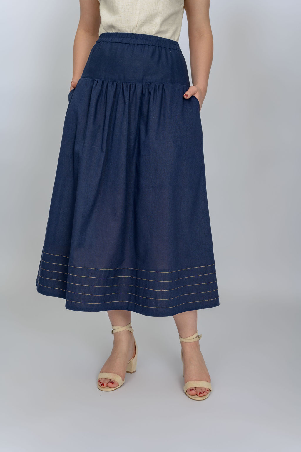 Юбка  70% лен+30% хлопок