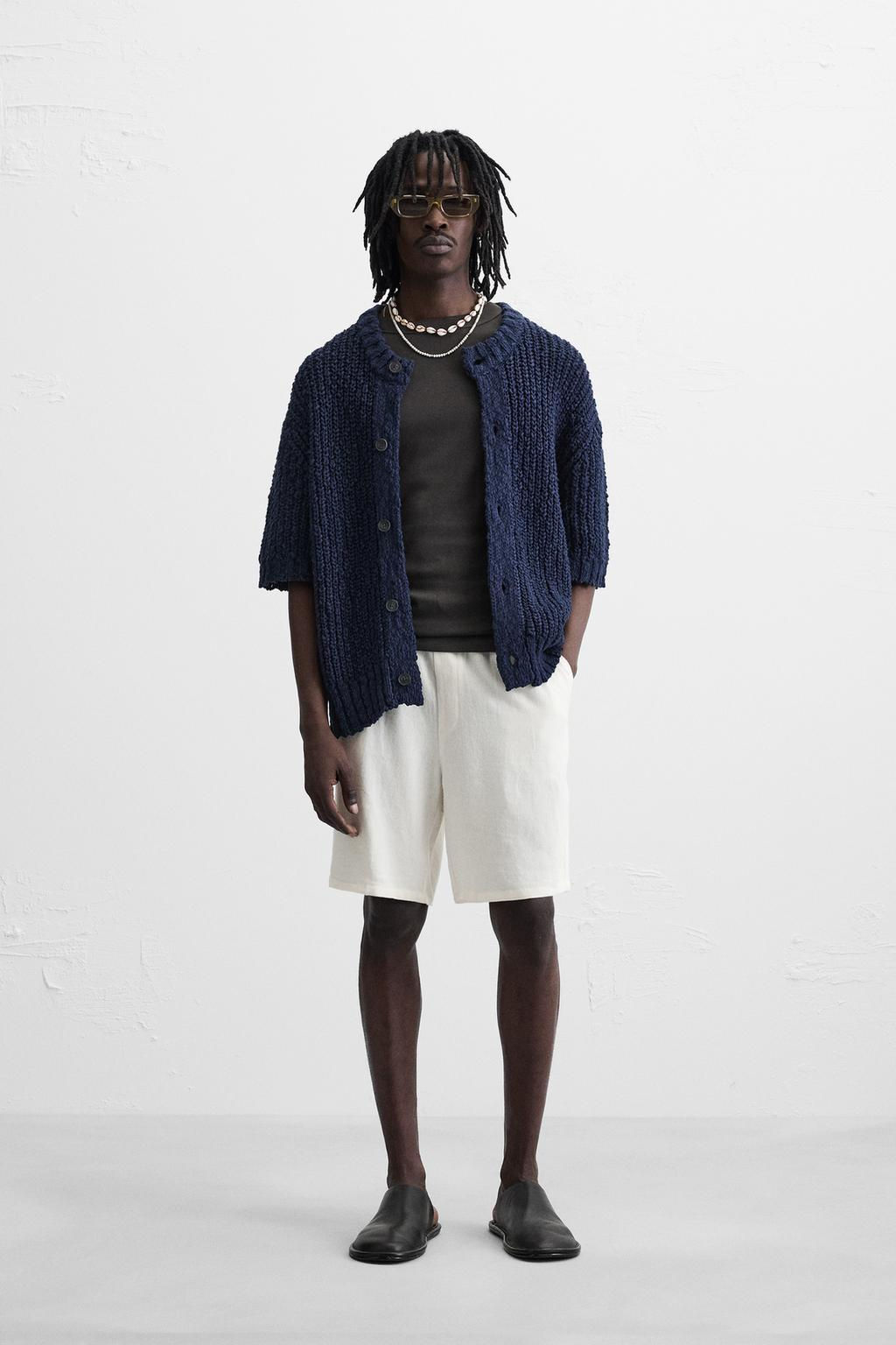 LINEN - VISCOSE BERMUDA SHORTS - Zara фото 32