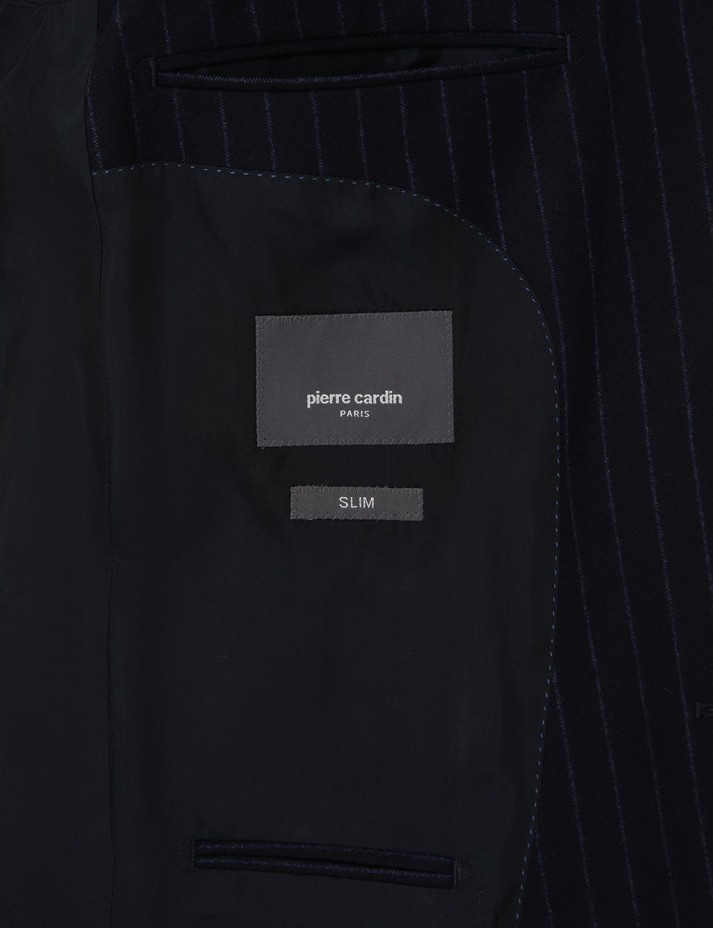 Lacivert Slim Fit %100 Y_n Tak_m Elbise