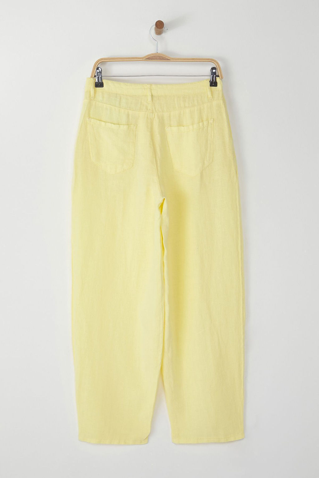 Sar? %100 Keten Yuksek Bel Barrel Pantolon TWOSS24JE00243 - Trendyolmilla фото 6