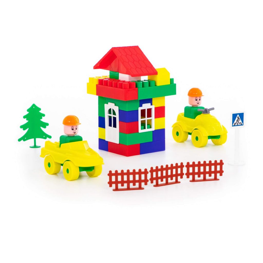 Конструктор Строитель (76 элементов) (в пакете) - Полесье фото 2