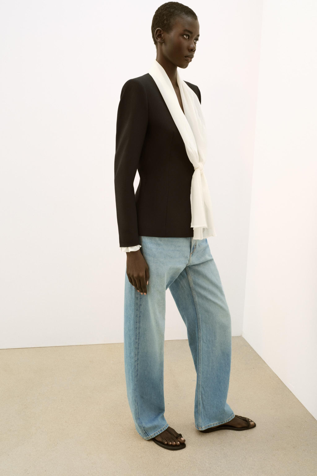 SCARF TIE BLAZER - Zara фото 13