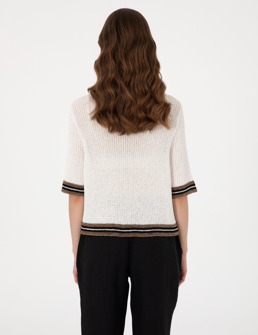 Ekru Regular Fit Triko Ti__rt