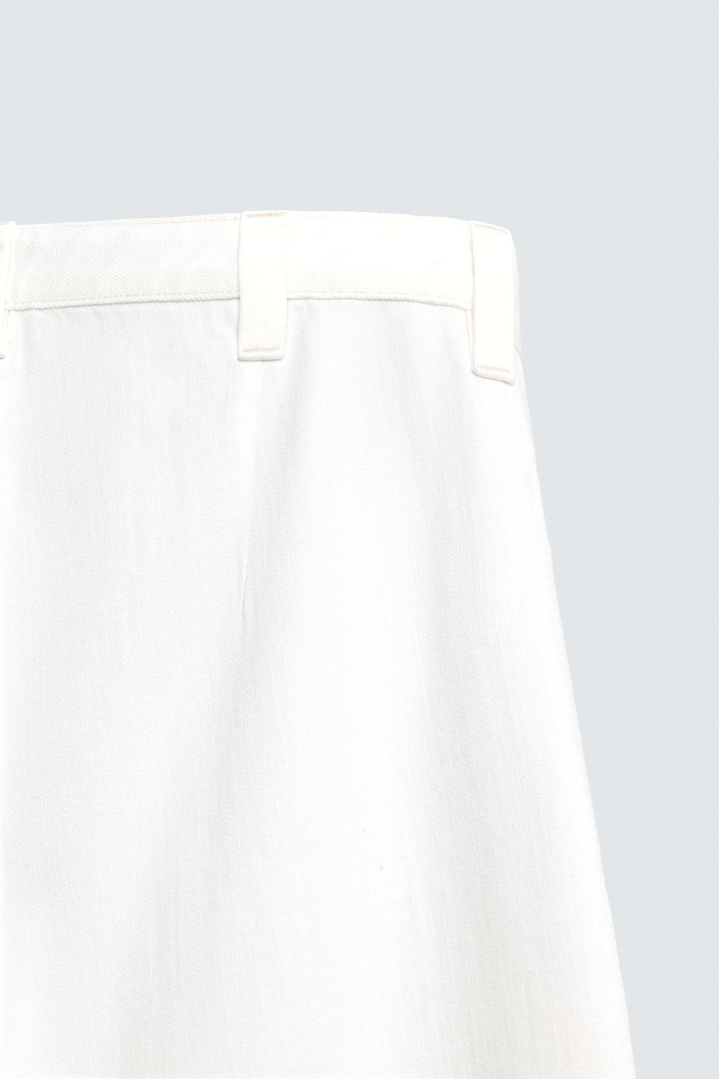 PANTAL?N CHINO DENIM BARREL FIT PLIEGUES / Blanco - Zara фото 10