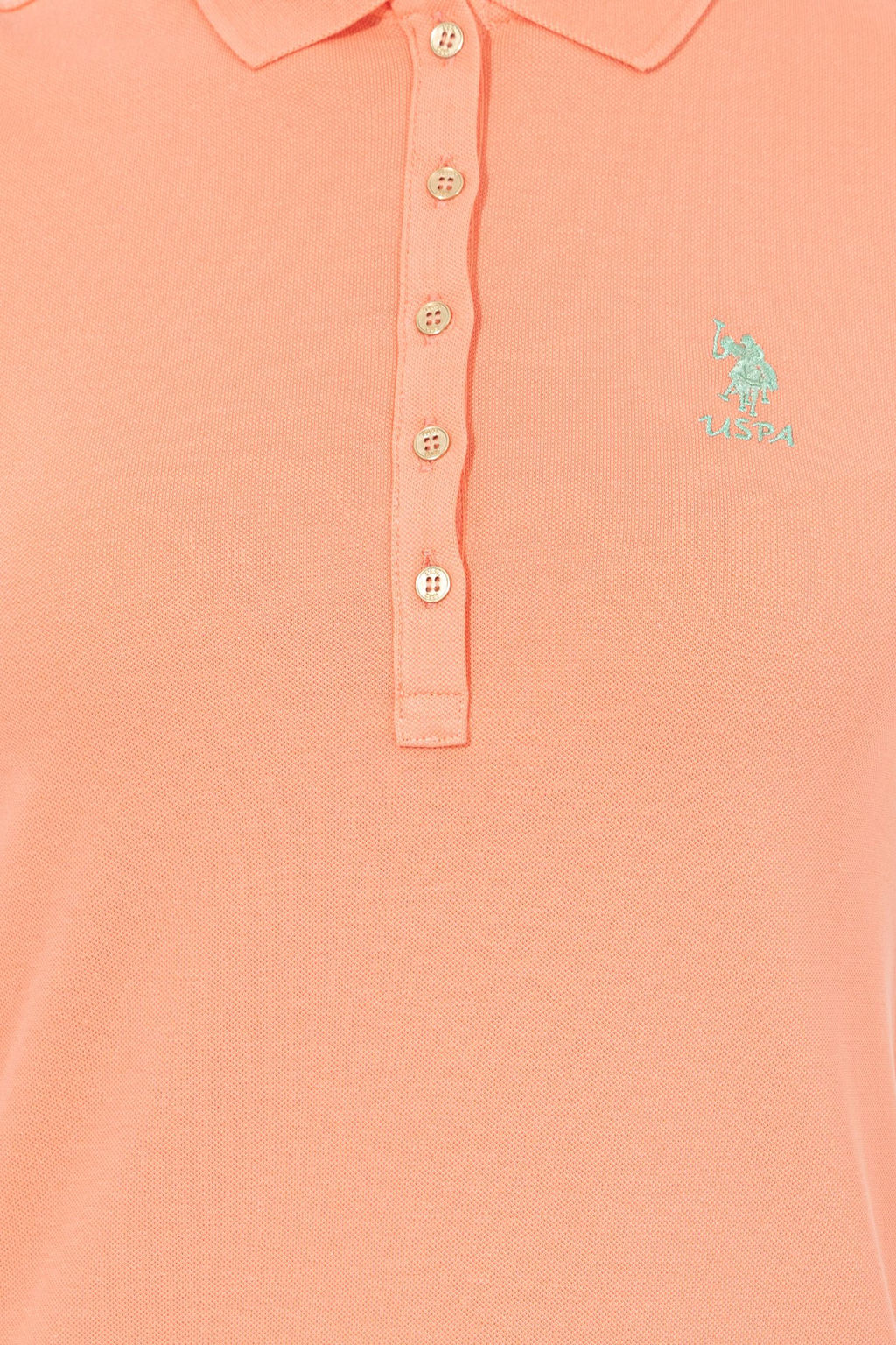 Женское трикотажное платье лососевого цвета - U.s. polo assn фото 15