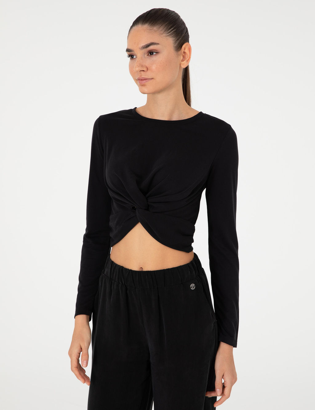 Siyah Slim Fit _rme Bluz - Pierre cardin фото 3