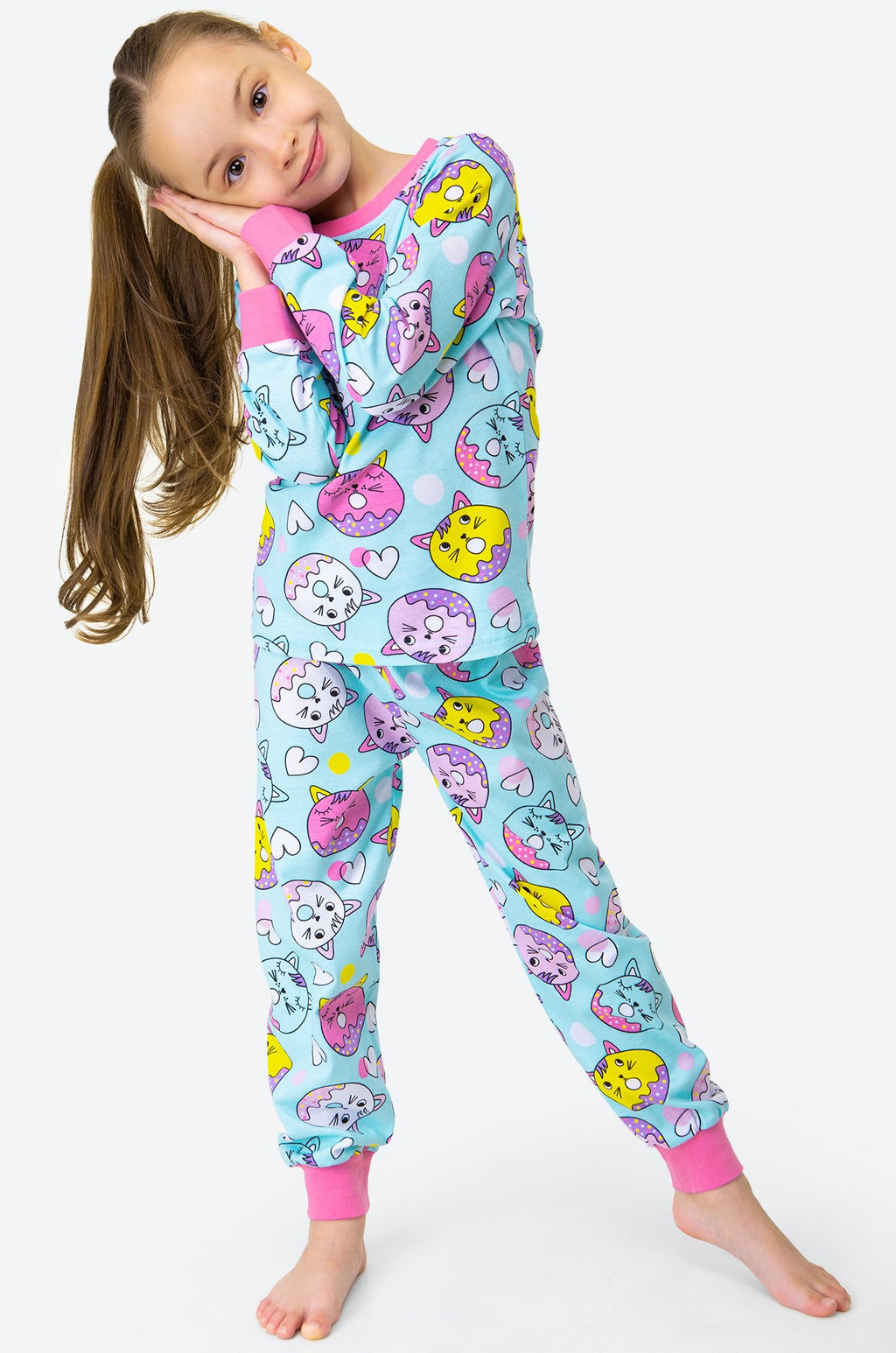 Хлопковая пижама для девочки Bonito  фото 5