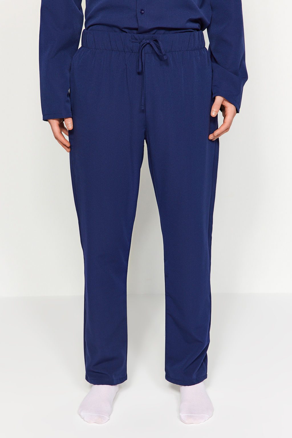 TRENDYOL MAN Gri Regular Fit Dokuma Pijama Tak?m? TMNAW24PT00057 - Trendyolmilla фото 7