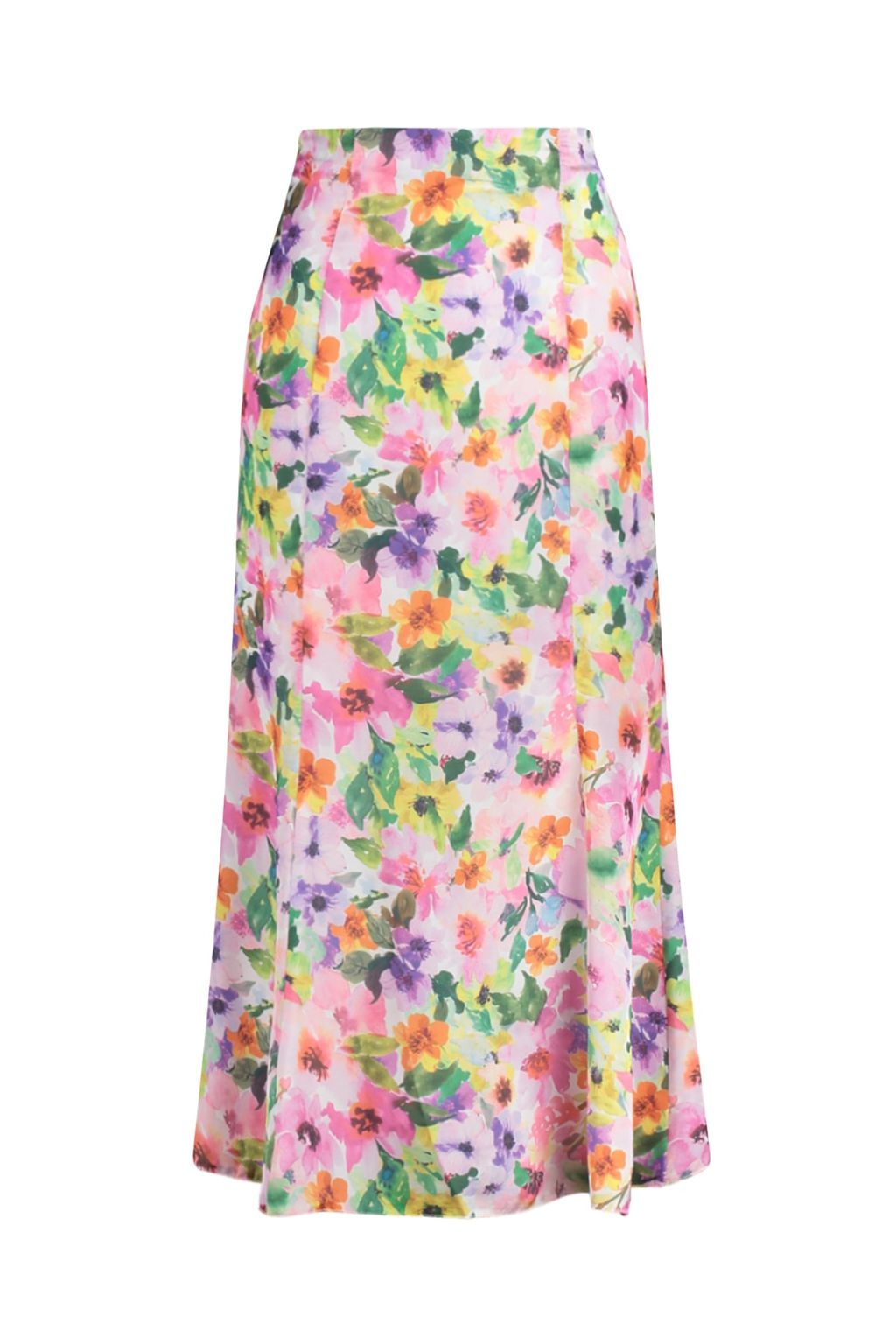 Cok Renkli Cicek Desenli Maxi Boy Dokuma Etek TWOSS23ET00124