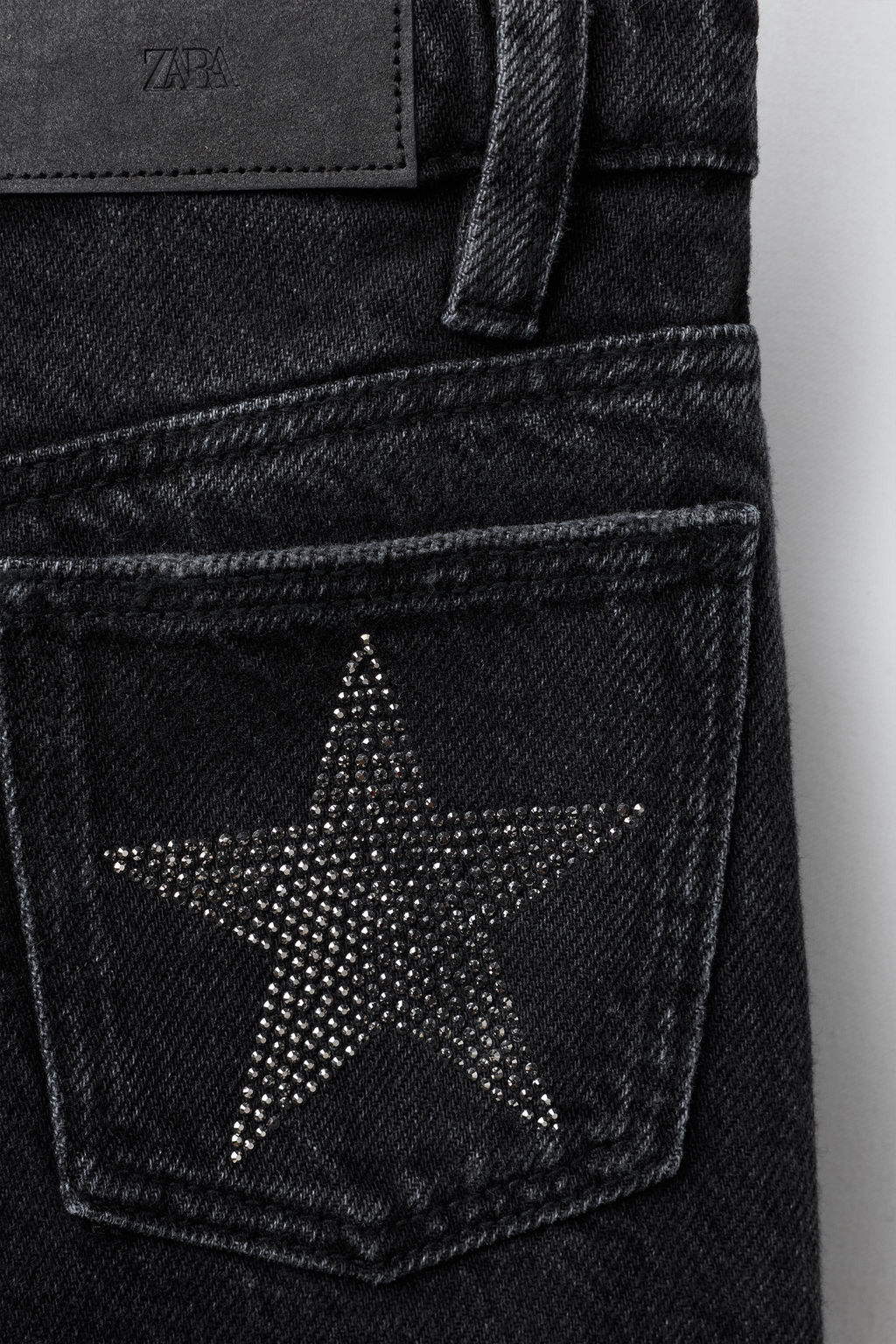 WIDE-LEG JEANS WITH SPARKLY STARS - Zara фото 4