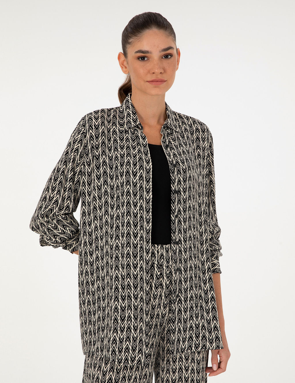 Siyah Comfort Fit Uzun Kollu G_mlek - Pierre cardin фото 3