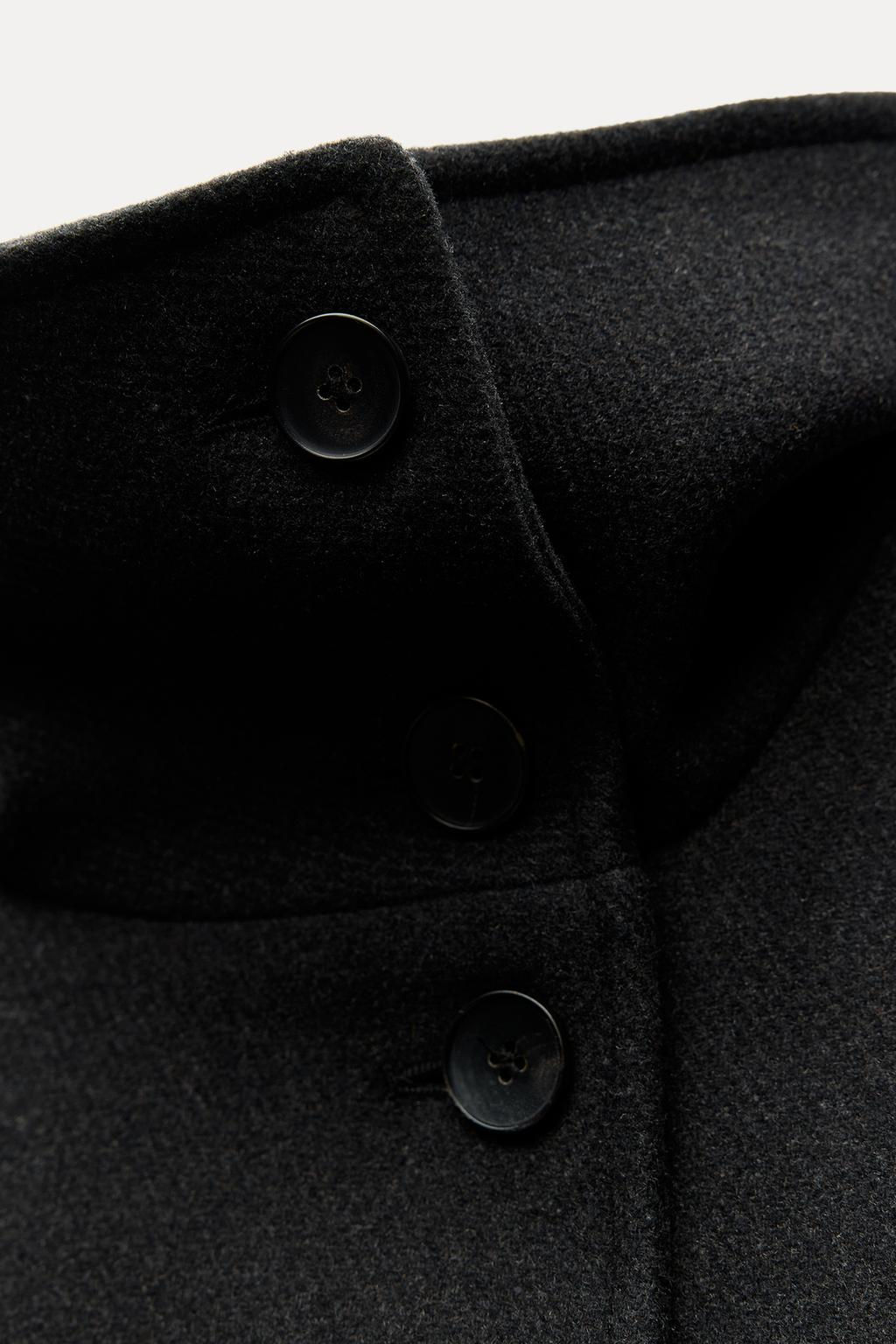 ZW COLLECTION SHORT WOOL BLEND COAT - Zara фото 8