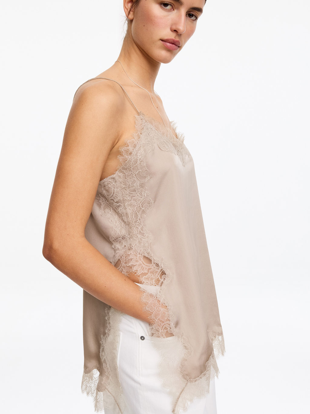 Top de tirantes con detalle de encaje - H&m фото 5